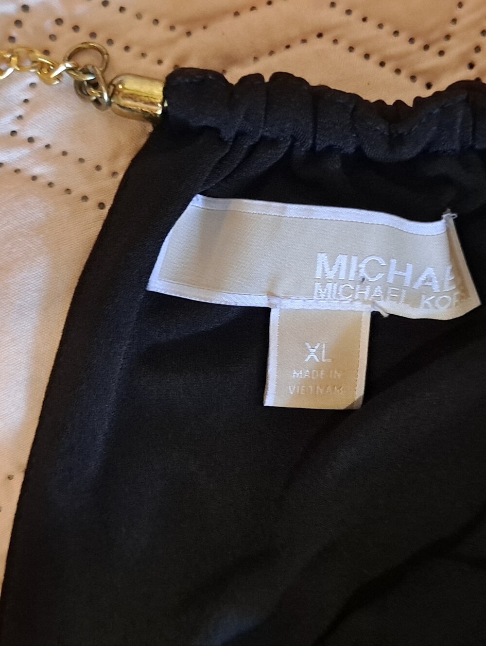 Michael Kors Black Sleeveless Halter Jumpsuit with Gold Accent Size XL - Picture 3 of 6